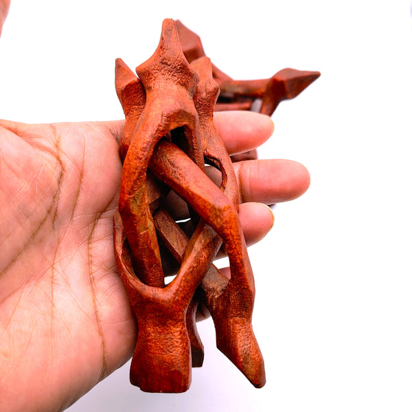 Carved Wood Tripod Display Stand for Crystals, Smudge, Bowls, Spheres, etc