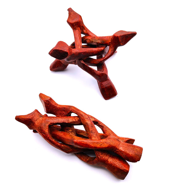 Carved Wood Tripod Display Stand for Crystals, Smudge, Bowls, Spheres, etc
