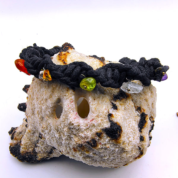 Seven Chakra Raw Crystal Chip Gemstone Bracelet