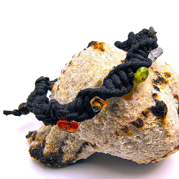 Seven Chakra Raw Crystal Chip Gemstone Bracelet