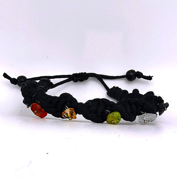 Seven Chakra Raw Crystal Chip Gemstone Bracelet