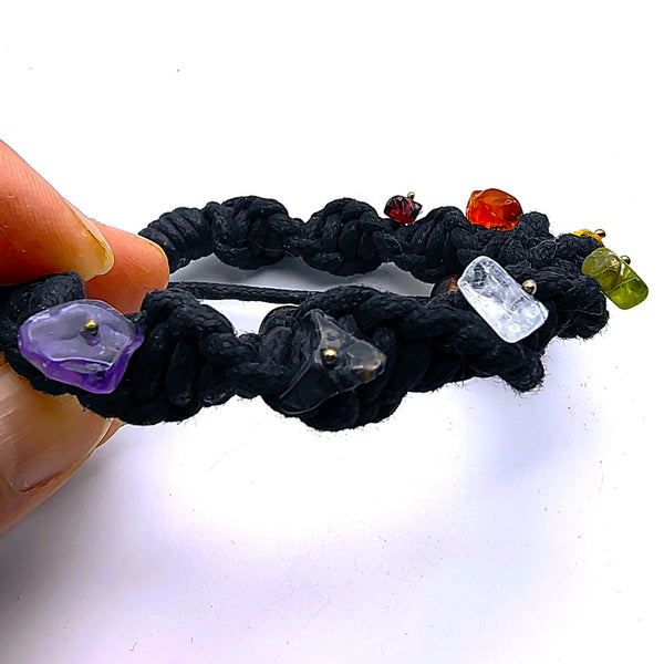 Seven Chakra Raw Crystal Chip Gemstone Bracelet