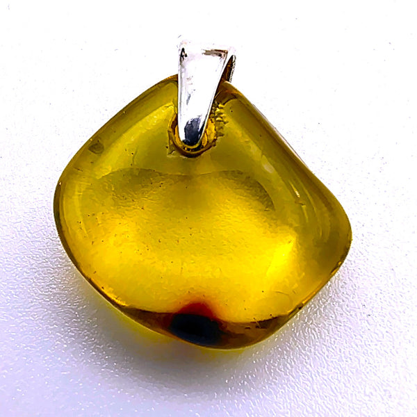 Natural Baltic Amber Pendant Sterling Silver