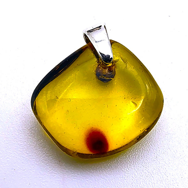 Natural Baltic Amber Pendant Sterling Silver