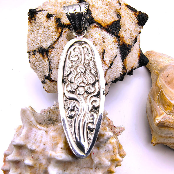 Orthoceras Fossil Pendant Sterling Silver