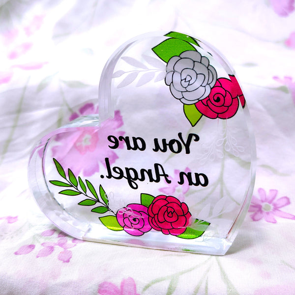 Heart of Angelstar Art Glass "You are an Angel" Home Decor