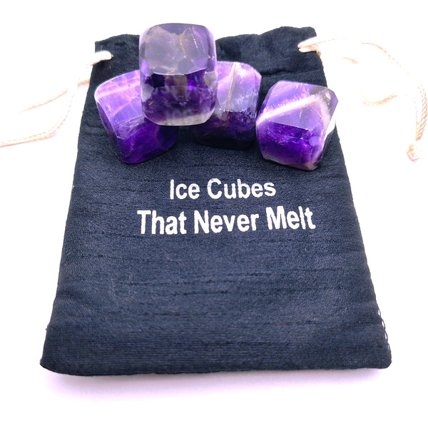 Ice Cubes That Never Melt 4 Amethyst Crystal Tumble Cubes