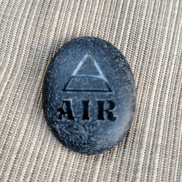 Black Obsidian Five Elements Stone Set Earth, Water, Spirit, Fire & Air