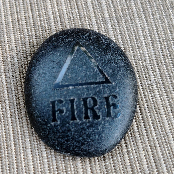 Black Obsidian Five Elements Stone Set Earth, Water, Spirit, Fire & Air