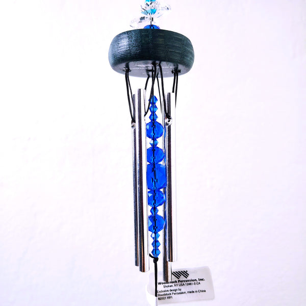 Woodstock Precious Gem Drop Chime Sapphire 10" Wind Catcher.