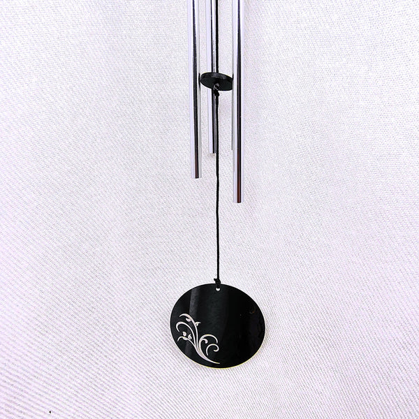 Woodstock Flourish Chime Hummingbird Silver Wind Chime 18"