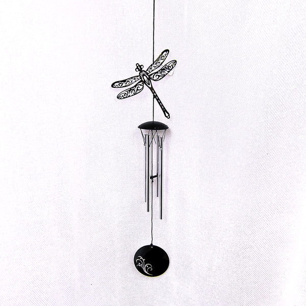 Woodstock Flourish Chime Dragonfly Silver Wind Chime 18"