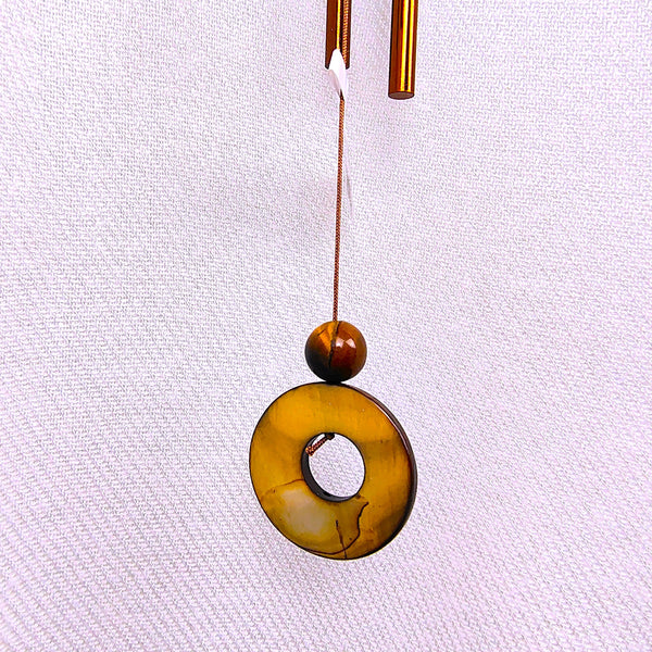 Woodstock Precious Stones Chime Tiger's Eye 11" Wind Catcher.