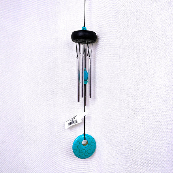 Woodstock Precious Stones Chime Turquoise 11" Wind Catcher.