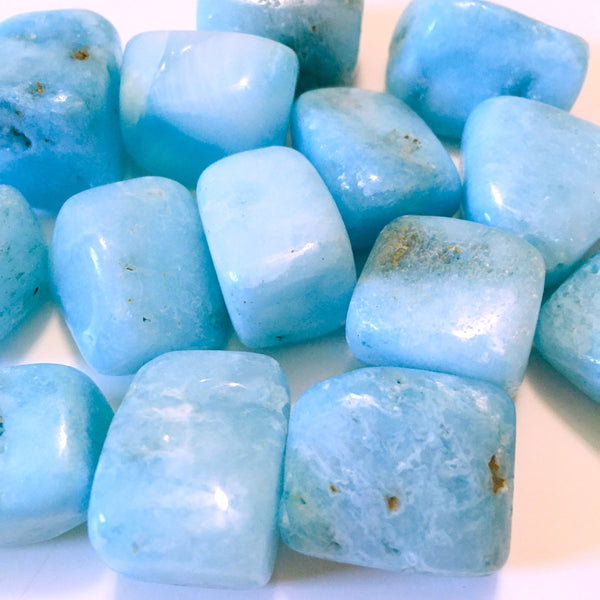 Blue Aragonite Tumbled
