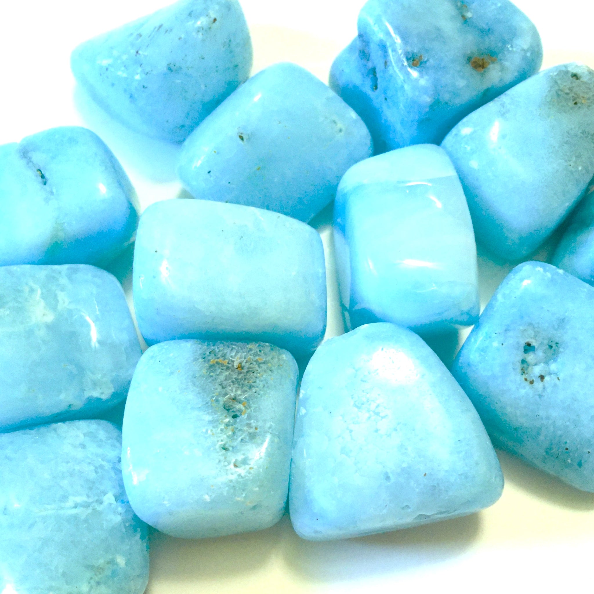 Blue Aragonite Tumbled