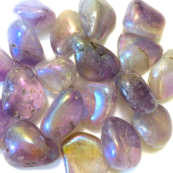 Aura Amethyst Tumbled