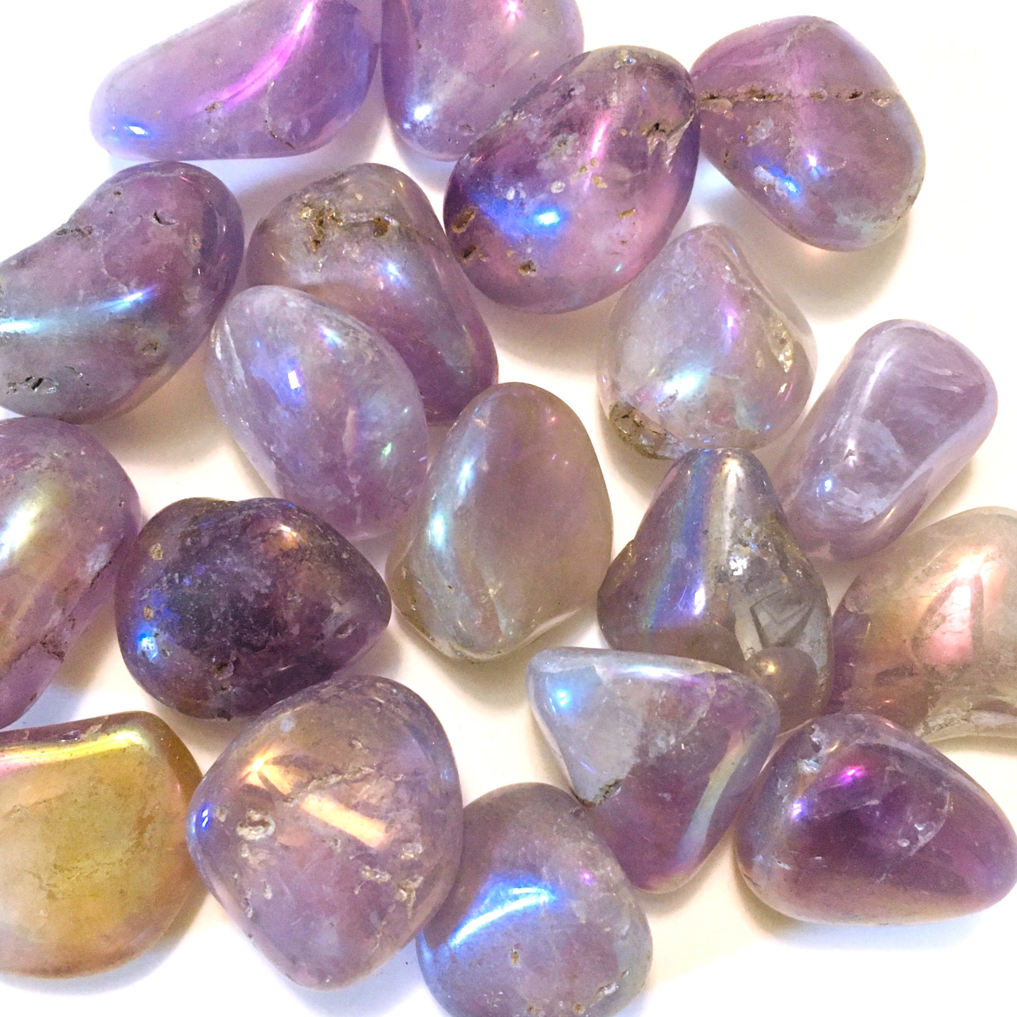 Aura Amethyst Tumbled