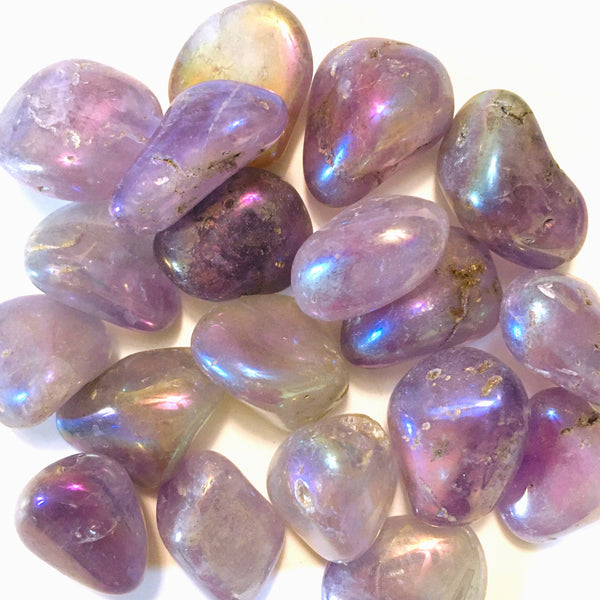 Aura Amethyst Tumbled