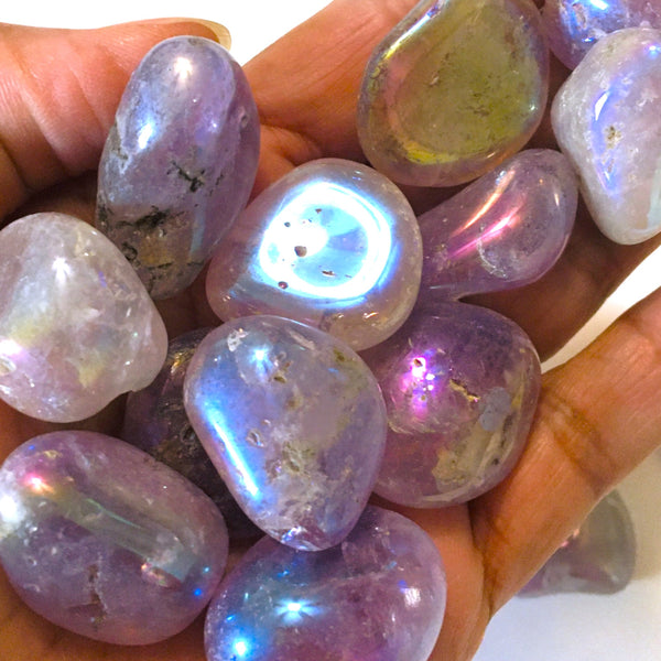 Aura Amethyst Tumbled