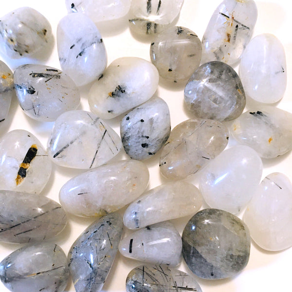 Tourmalinated Quartz Tumbled