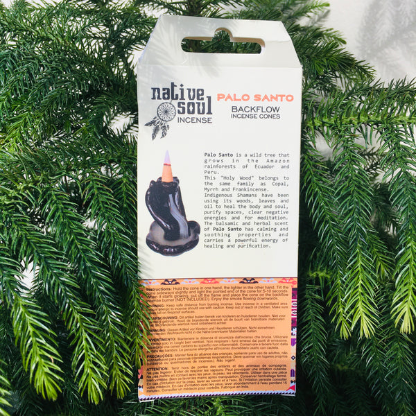Native Soul Backflow Incense Jumbo Cones Palo Santo