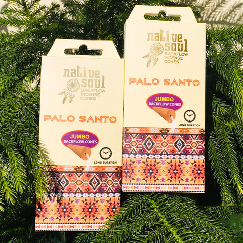 Native Soul Backflow Incense Jumbo Cones Palo Santo