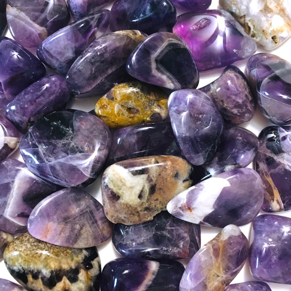 Chevron Amethyst Tumbled