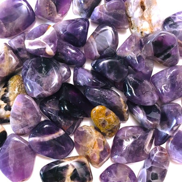 Chevron Amethyst Tumbled