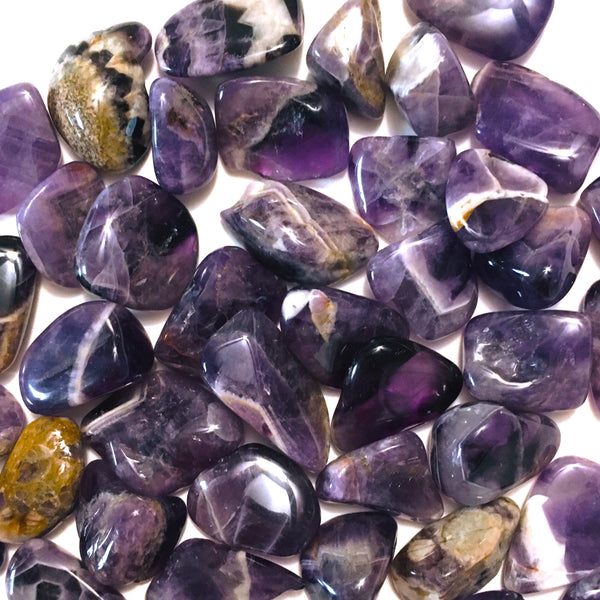 Chevron Amethyst Tumbled