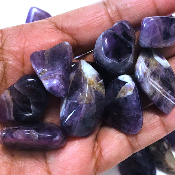 Chevron Amethyst Tumbled