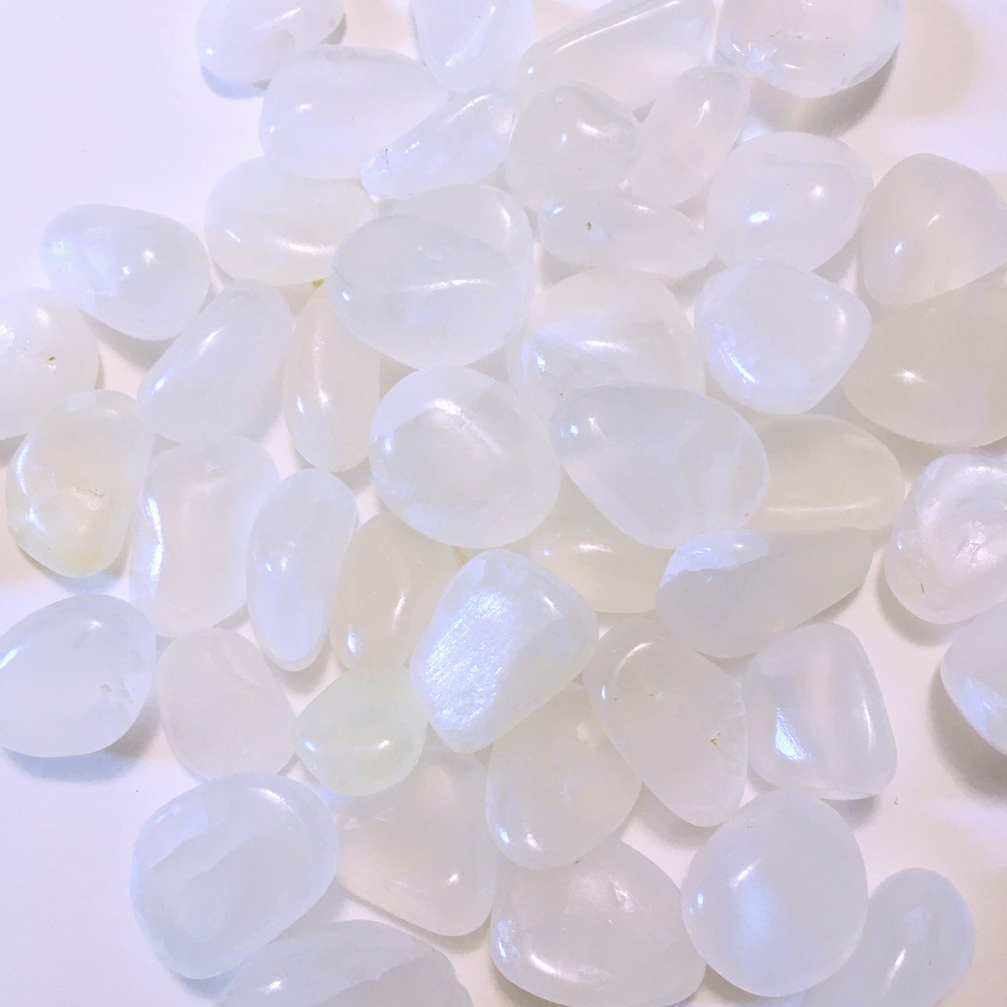 White Calcite Tumbled