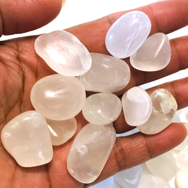 White Calcite Tumbled