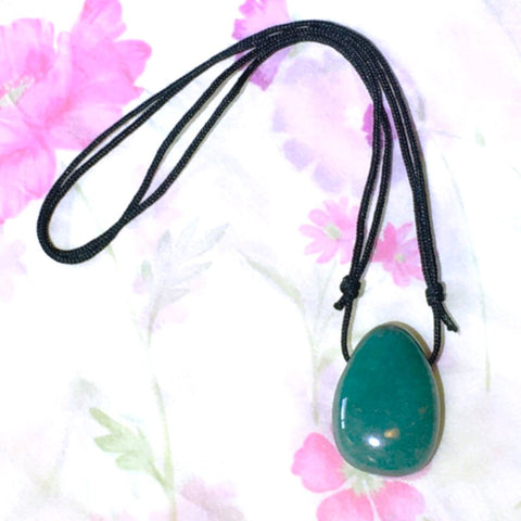Aventurine Stone Crystal Pendant tumble necklace