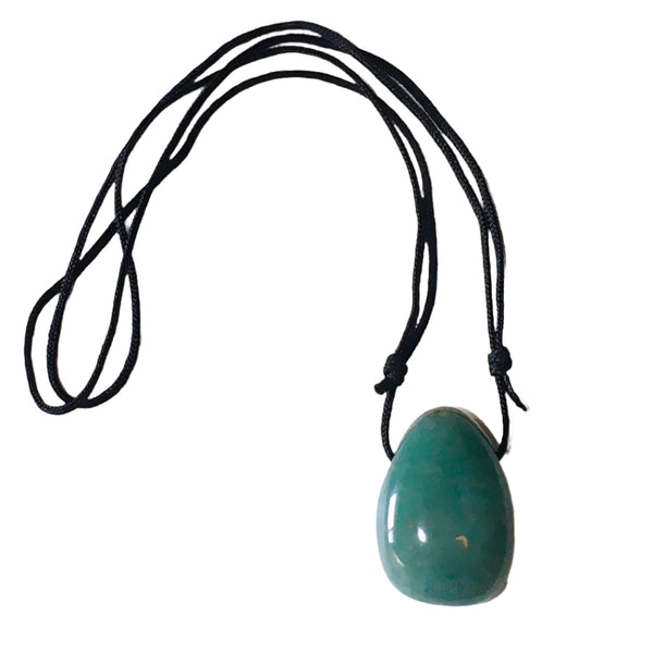 Aventurine Stone Crystal Pendant tumble necklace