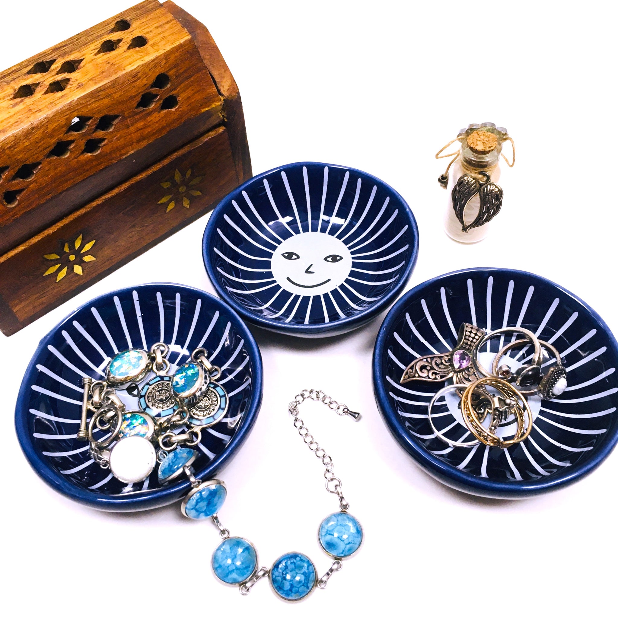 Sunshine Sun Trinket Ceramic Dish Jewelry Tray