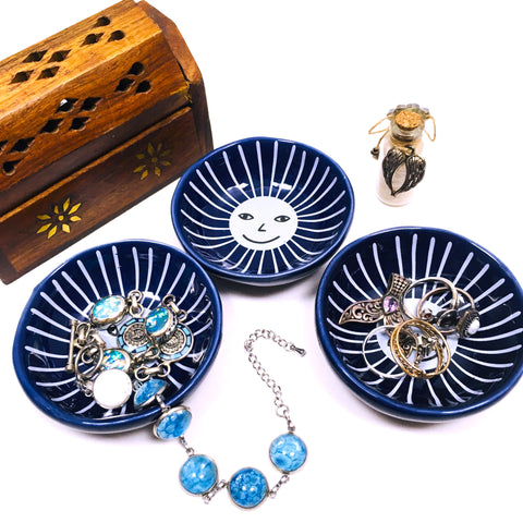 Sunshine Sun Trinket Ceramic Dish Jewelry Tray