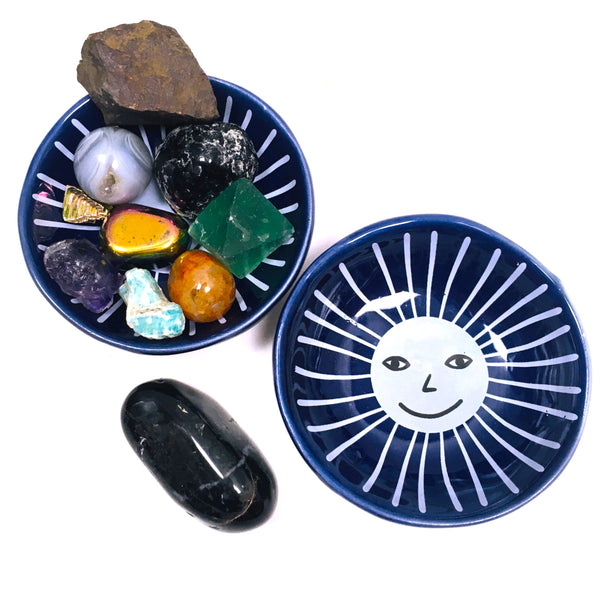 Sunshine Sun Trinket Ceramic Dish Jewelry Tray