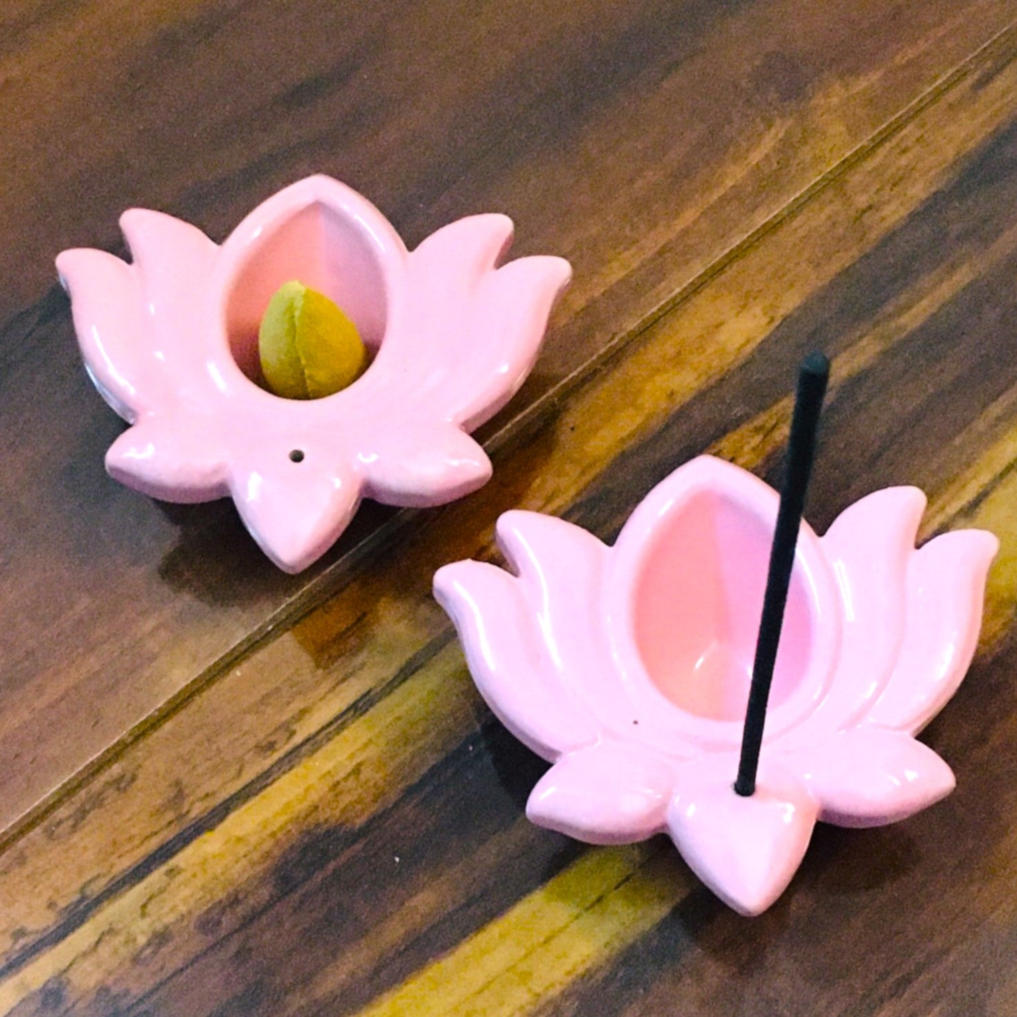 Mini Lotus Flower Pink Incense Cone Burner candle holder