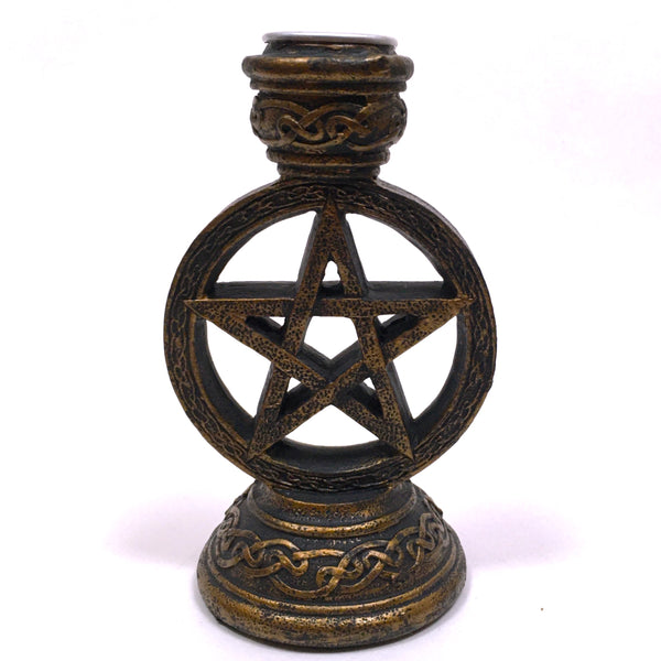 Wicca Pagan Witchcraft Pentagram Candle Incense Holder