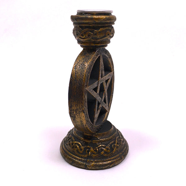 Wicca Pagan Witchcraft Pentagram Candle Incense Holder