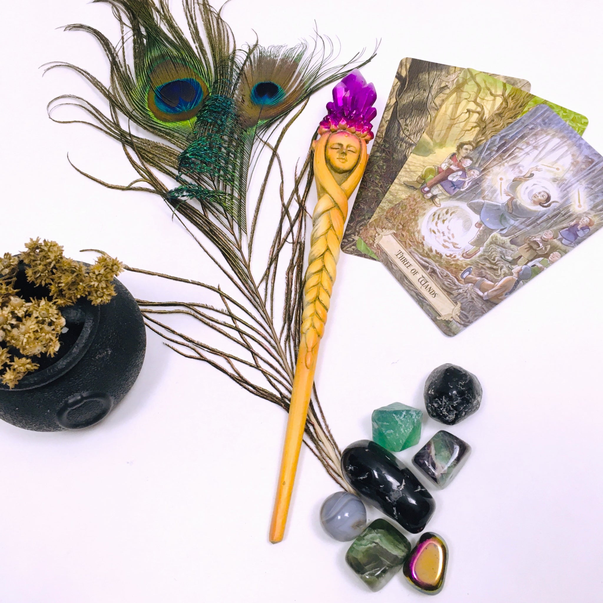 Purple Crystal Goddess Elf Magic Wand