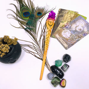 Purple Crystal Goddess Elf Magic Wand