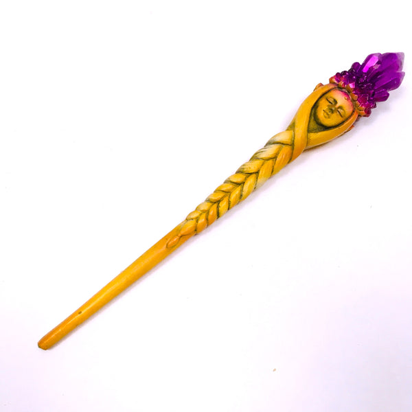 Purple Crystal Goddess Elf Magic Wand