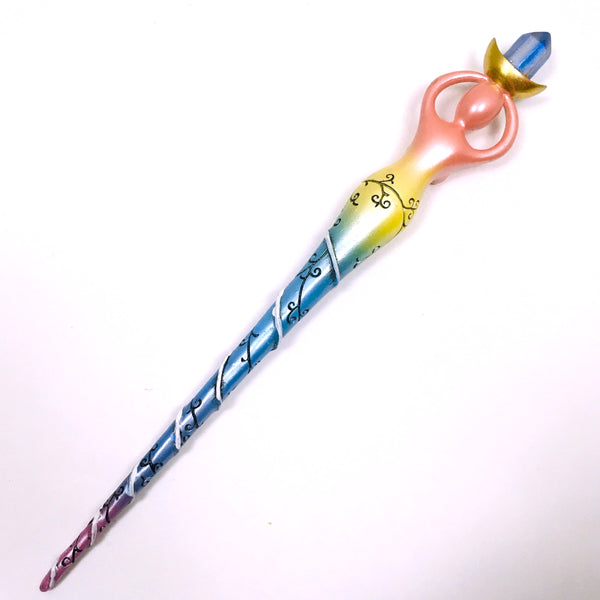 Rainbow Chakra Spiral Goddess Magic Wand