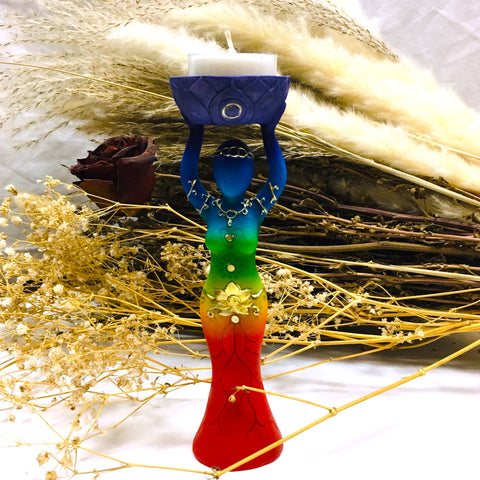Chakra Goddess Figurine Tealight Holder