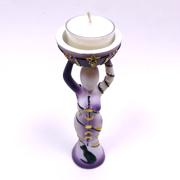 Moon Goddess Figurine Tealight Holder