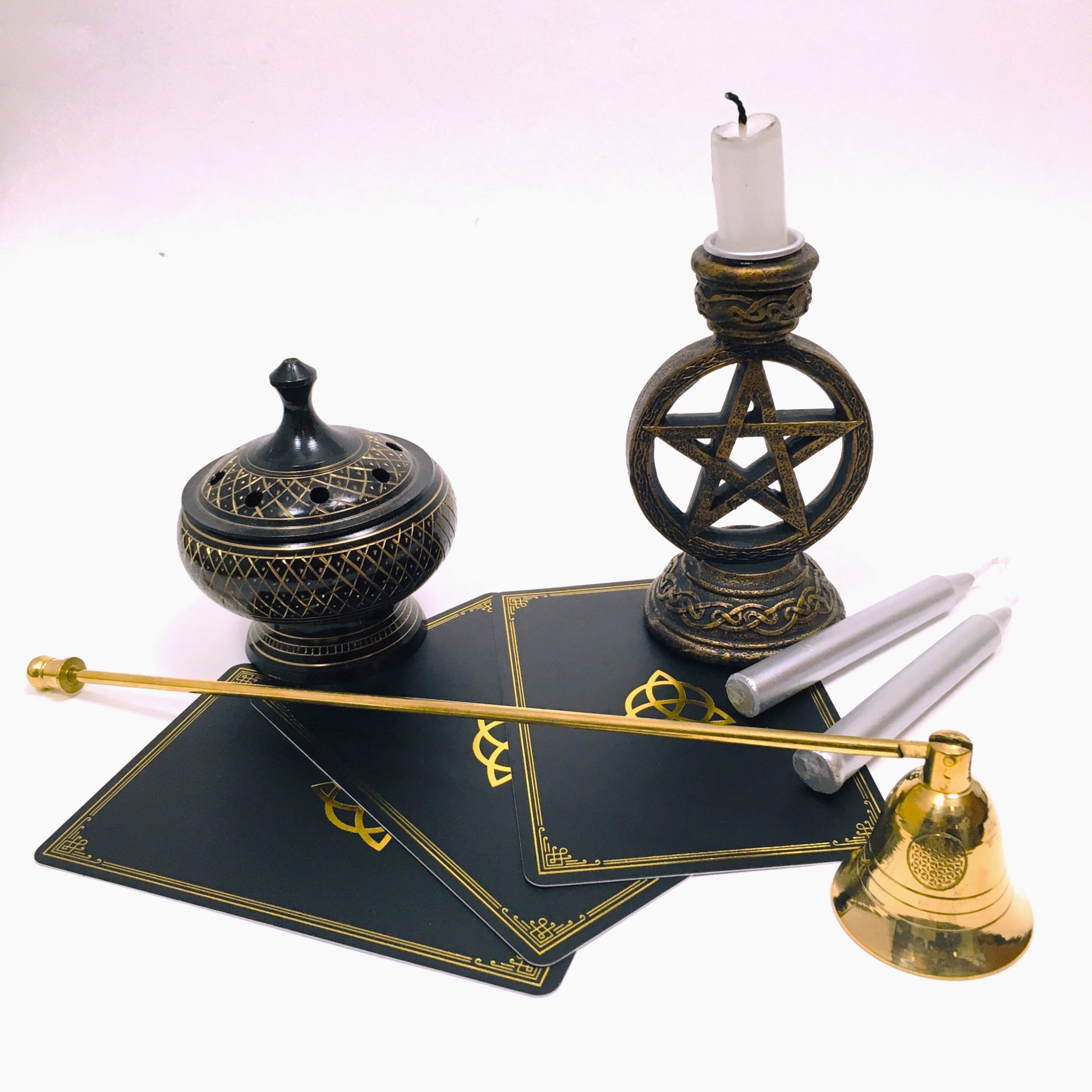 Flower of Life Brass Candle Snuffer