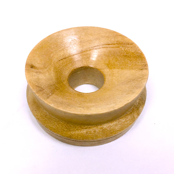 Crystal Sphere Round Natural Wood Stand