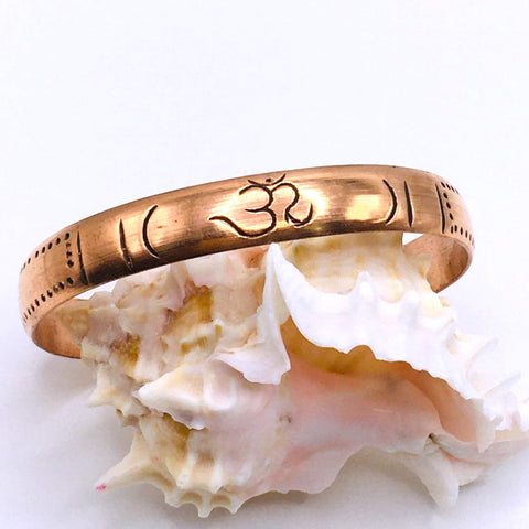 Om Symbol Copper Bracelet adjustable Unisex